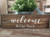 123RoyWarner Rustic Wood Sign Welcome to Our Porch Welcome Sign Home Decor Farmhouse Wreath