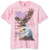 The Mountain Eagle Flag Collage Adult T-Shirt Pink XL