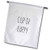 3dRose Gabriella B - Quote - Image of Cup of Happy Quote - 12 x 18 inch Garden Flag  fl_306277_1