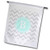 3dRose InspirationzStore - Monograms - Letter B Grey and White Chevron with Mint Monogram Personal Initial B - 12 x 18 inch Garden Flag  fl_316327_1
