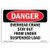 DYLAN MILLER Safety Sign - Danger Sign - Overhead Crane Suspended Load Sign DYU0289 12 x 16 Inches Metal Sign Durable Indoor and Outdoor Signs Street Signs