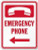 DYLAN MILLER Safety Sign - Emergency Phone  Left Arrow  Sign DYU0467 12 x 16 Inches Metal Sign Durable Indoor and Outdoor Signs Street Signs