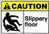 DYLAN MILLER Safety Sign - Slippery Floor Caution OSHA ANSI DYU0087 12 x 16 Inches Metal Sign Durable Indoor and Outdoor Signs Street Signs
