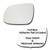 Mirror Glass  plus  Full Size Adhesive Pad for 2010-2011 Hyundai Accent Driver Side Replacement