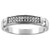 Sterling Silver Micro Pave Cubic Zirconia Ladies Wedding Band size 6