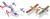 Guillow Balsa Wood Model Airplane Set - Sky Streak Twin Pack and Super Hero Twin Pack (4 Planes Total)