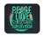 Makoroni - Peace Love Child Care Supervisor - Non-Slip Rubber - Computer Gaming Office Mousepad