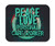 Makoroni - Peace Love Personal Care Worker - Non-Slip Rubber - Computer Gaming Office Mousepad