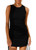 BTFBM Women Sleeveless Bodycon Ruched Short Dress Side Drawstring Solid Crew Neck Casual Summer Tank Shirt Mini Dresses  Black Medium