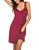 HOTOUCH Women Chemise Lace V-Neck Nightgown Lingerie Slip Dress Nightwear Wine XL