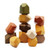 TITAKING Natural Wooden Blocks Colored Wooden Stones Stacking Game Educational Puzzle Toy  Large Size  12PCS