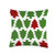 Christmas Decorations Trees Christmas Trees Red Green Throw Pillow 16x16 Multicolor