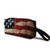 Closeup of grunge American flag Cosmetic Bag Cute Travel Makeup Bag Pouch Organizer Gift for Women Girls