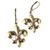 EleganceWithFlair Fleur De Lis Antique Gold Tone Finish Brass Earrings