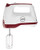Lumme Hand Mixer 250W Power Advantage Electric Handheld Mixers with 5 Speeds and Eject button 2 Beaters 2 Dough Hooks Storage Case included Hand mixer  Red