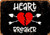 Tamengi 7 inch x10 inch  Metal Sign - Heart Breaker Arrows  Black Background  - Rusty Look