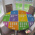 Round Elastic Table Cloth Learning the Numbers Themed Educational Design Colorful Preschool Pattern Polyester tablecothes No Fabric Draping Down for Puppy to Grab Multicolor Diameter - 39 Inch