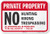 SmartSign  inch Private Property - No Hunting Hiking Trespassing Offenders Prosecuted inch  Sign   12 inch  x 18 inch  3M Engineer Grade Reflective Aluminum