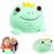 Asibeiul Super Soft Frog Plush Cute Frog Stuffed Animal with Smile Face Frog Plush Pillow Adorable Plush Frog Toy Gift for Kids Children Girls Boys Unique Crown Frog Decoration  Green42cm