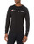 Champion Mens Classic Graphic Long Sleeve Tee Black-Arm and Chest Script Small