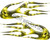 Flame Decals - 2.75 inch  h x 8 inch  w - REFLECTIVE