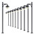 LYM22 10pcs Model Railway Train Lamp Post Street Lights HO OO Scale LEDs NEW