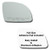Mirror Glass  plus  Full Size Adhesive Pad for 1998-2000 Volkswagen Beetle Passenger Side Replacement