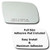 Mirror Glass  plus  Full Size Adhesive Pad for 2005-2007 Ford Five Hundred Passenger Side Replacement