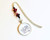 Jane Austen Inspired Bookmark with Red Black and White Beads and Saying Charm