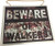 Morbid Enterprises Beware of Walkers Walking Dead Zombie Warning Sign Decoration