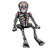 burton plus BURTON 26 inch  Anagram Sitting Day Of The Dead Skeleton Foil Balloon Multicolor