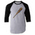 Pop Threads Lucille Barbed Wire Baseball Bat Black XL Raglan Baseball Tee Shirt
