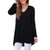 AWULIFFAN Womens Fall Long Sleeve V-Neck T-Shirt Sleepwear Tunic Tops Blouse Shirts  BlackSmall