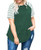DOLNINE Ladies Plus Size Tunic Short Sleeve Raglan Shirt Casusal Tops Blouses Green-24W