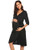 Ekouaer Maternity Labor Delivery Nursing Robe Hospital Bathrobe  Black Small