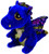 Ty 9" Saffire Medium Blue Dragon Beanie Boos Plush Stuffed Animal w/ Heart Tags