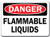 Diuangfoong Danger Sign - Flammable Liquids - 10 inch  X 14 inch  OSHA Safety Sign