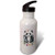 3dRose Cute Image Of Watercolor Panda Bear With Flowers Design - Straw Water Bottle 21oz  Flip White