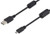 L-COM U2A00003-5M USB Cable w Ferrite USB Type A Plug Micro USB Type B Plug 5 m 16.41 ft USB 2.0 Black