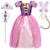 BanKids Princess Dress up Fairy Tales Costume Cosplay Party with Long Hair Accessories for Toddler Girls 4T 5T 120CMQ25