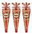 3-pack Mini Zebra Popcornopolis Cones Gourmet Popcorn