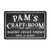 LPLED Personalized Craft Room Chalkboard Look Metal Room Sign Customized Name Wall Art Plaque Sign Gift