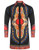 URRU Mens Long Sleeve African Shirt Dashiki Printed Button Down Shirts Tribal Ethnic Blouse Tops Black XL