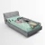 Lunarable Koala Fitted Sheet Sleepy Stuffed Koala Plaything with a Long Stripped Hat on Polka Dotted Background Soft Decorative Fabric Bedding All-Round Elastic Pocket Twin Size Mint Green