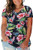 Womens Plus Size Blouses 3X Short Sleeve Floral Casual Loose Tops Shirts 24W T