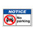 Fastasticdeals No Parking Notice OSHA ANSI Safety Magnets Magnetic Signs-Qty 2-9 x 12 Inches