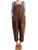 ZANZEA Womens Baggy Overalls Jumpsuit Casual Bib Pants Plus Size Cotton Linen Rompers Wide Leg Harem Pants Coffee X-Large