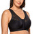 DELIMIRA Womens Full Coverage Wirefree Lace Plus Size Front Closure Bra Racerback Black 40C