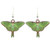 Luna Moth Earrings by dears Non-Tarnish Sterling Silver French Hook Ear Wire
