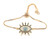 LESLIE BOULES Gold Evil Eye Bracelet for Women 18K Gold Plated Adjustable Chain